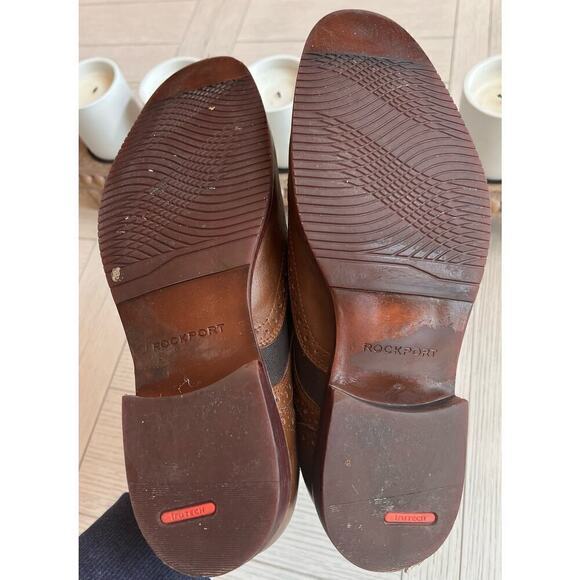 Rockport Mens leather 2 tone wing tips w/ flexible shock absorbing soles.‎ 10.5 - Picture 3 of 8